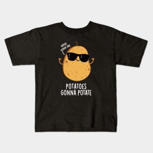 Haters Gonna Hate Potatoes Gonna Potate Cute Food Pun Kids T-Shirt